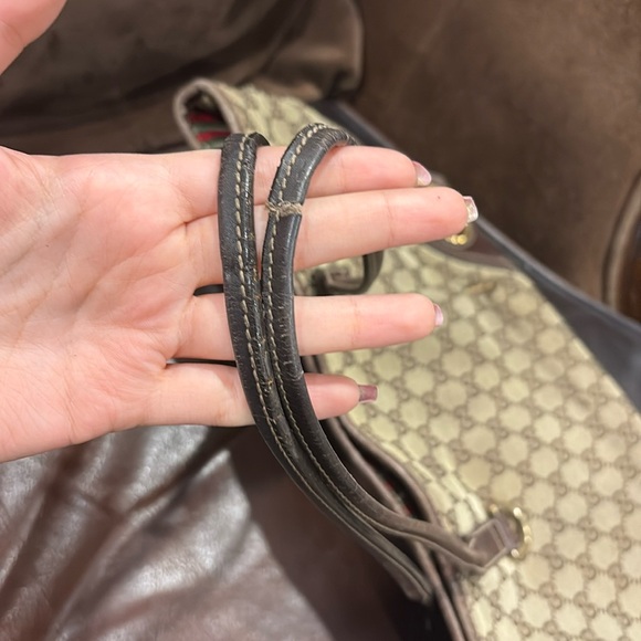 Authentic GUCCI Britt Tote Bag GG Canvas Leather - Picture 9 of 16